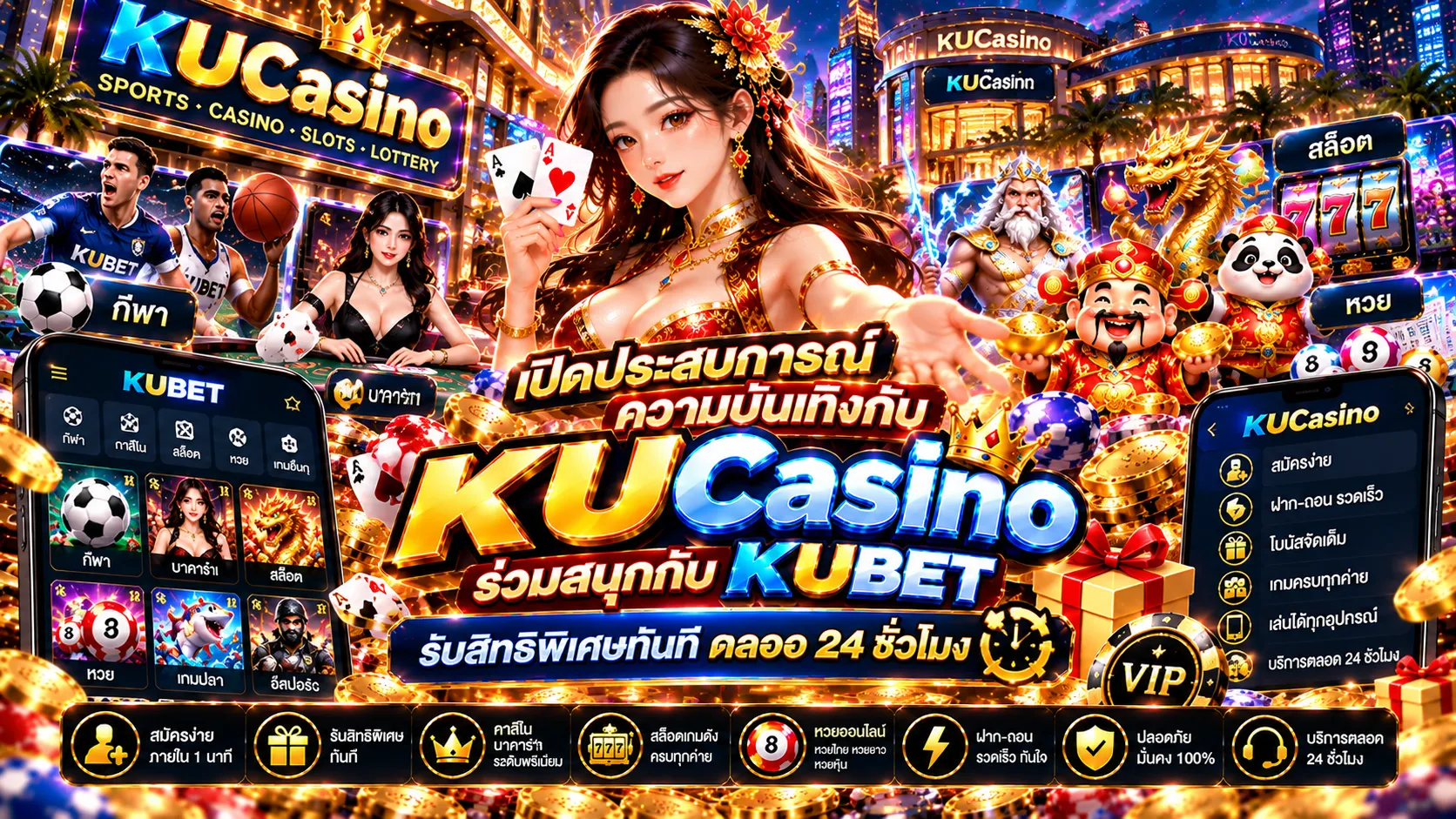 เปิดประสบการณ์ความบันเทิงกับ KUCasino ร่วมสนุกกับ KUBET รับสิทธิพิเศษทันที ตลอด 24 ชั่วโมง